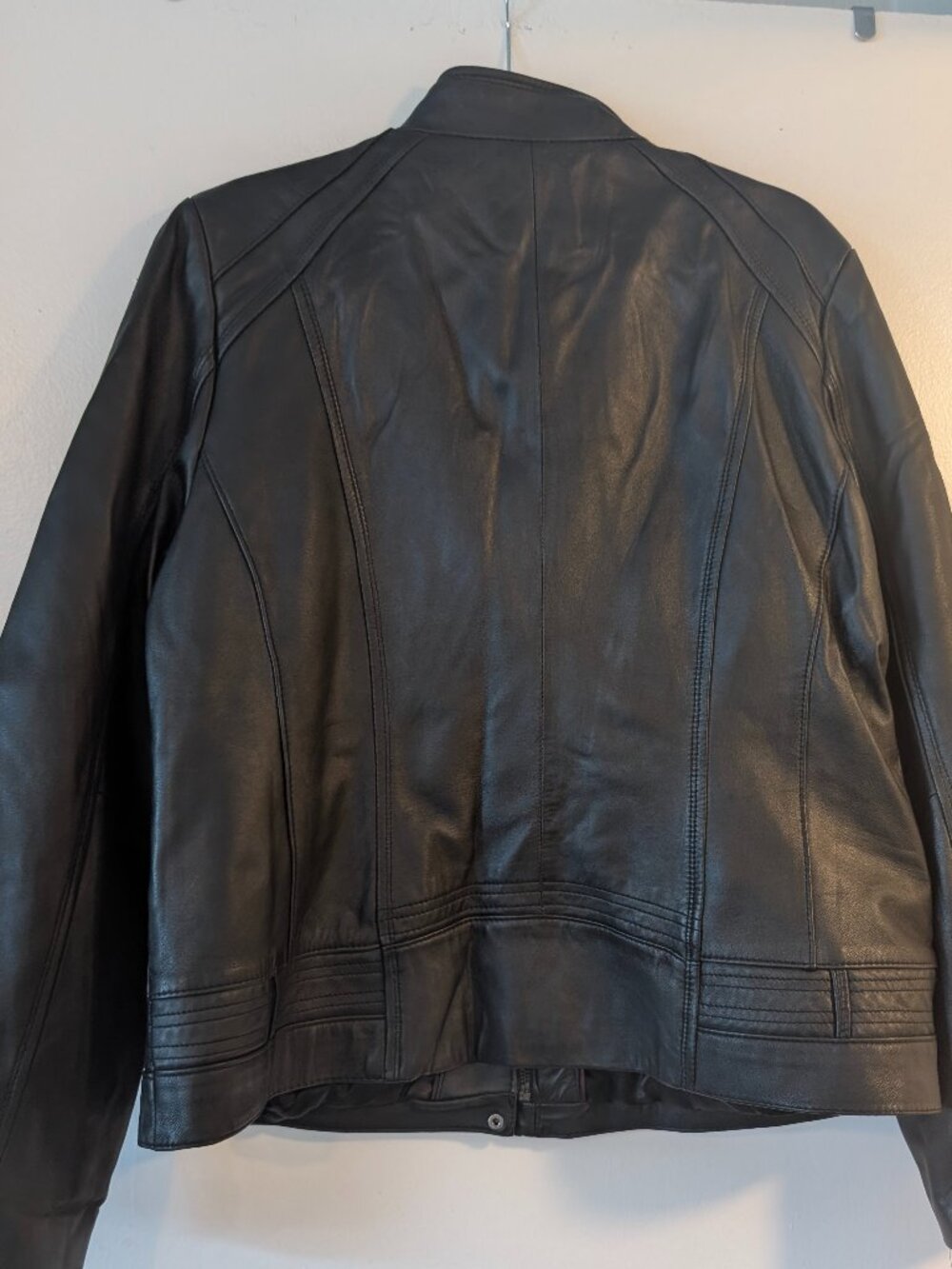 ANA lambskin jacket with moto style - Picture 2 of 6
